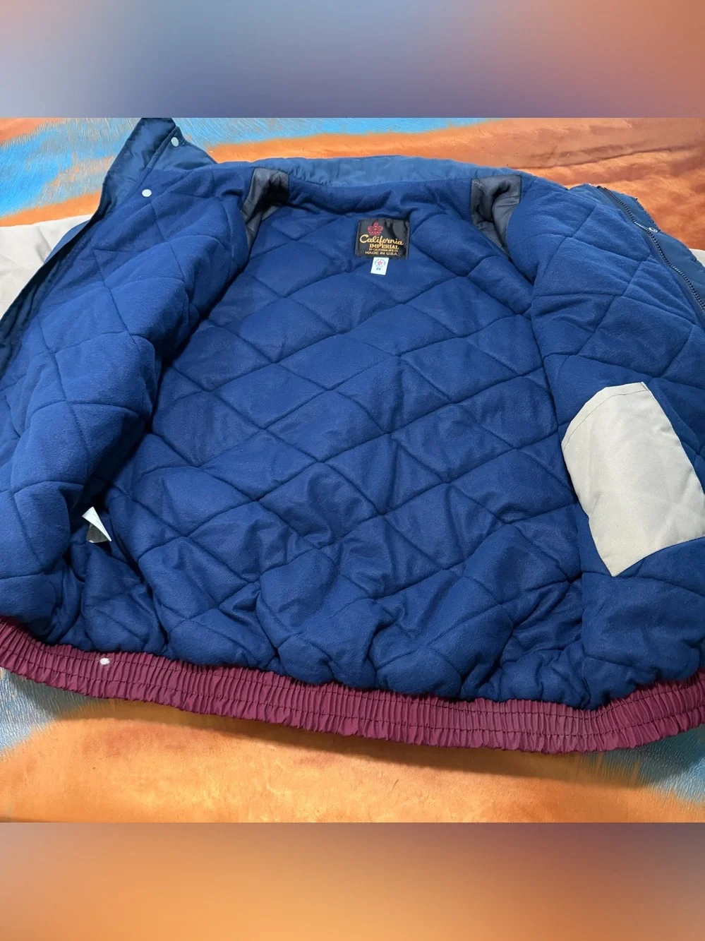 VTG Catalina La Paz Bomber Jacket 2XL Deadstock NWT Colorblock Made In USA 80s